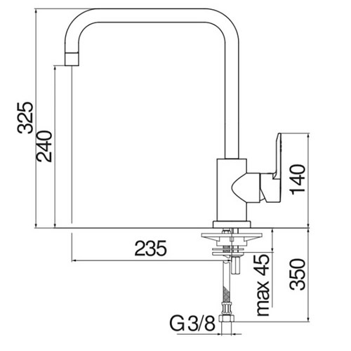 Nobili New Road Designer Tap | Main Pressure